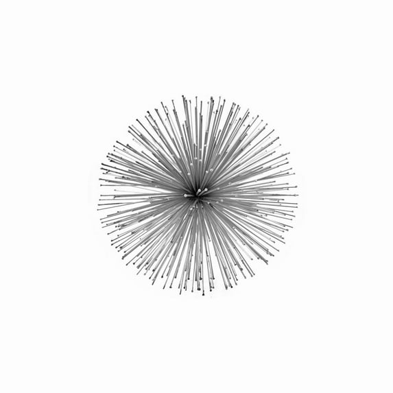 Modern Day Accents 5151 Erizo Spiked Medium Silver Sphere