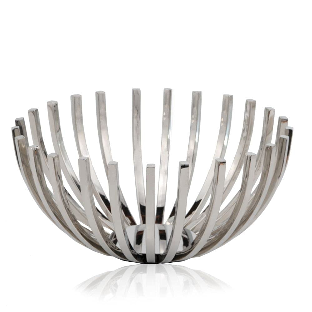 Modern Stainless Steel Open Bowl Centerpiece