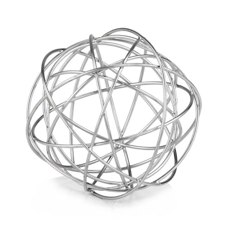 Modern Day Accents Guita LG Open Wire Sphere Object, Large, Silver