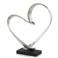 thumbnail image 1 of Modern Day Accents Heart, Aluminum, Silver, Black Base, Modern, Tabletop, Sculpture, Love, Romance, 14" x 4" x 15.5", 1 of 8