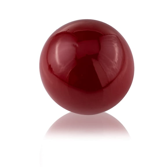 Modern Day Accents Red 3" D Bola Sphere, Aluminum, Poppy, Modern, Filler, Tabletop, Bowl, Round, Balls, 3" x 3" x 3"