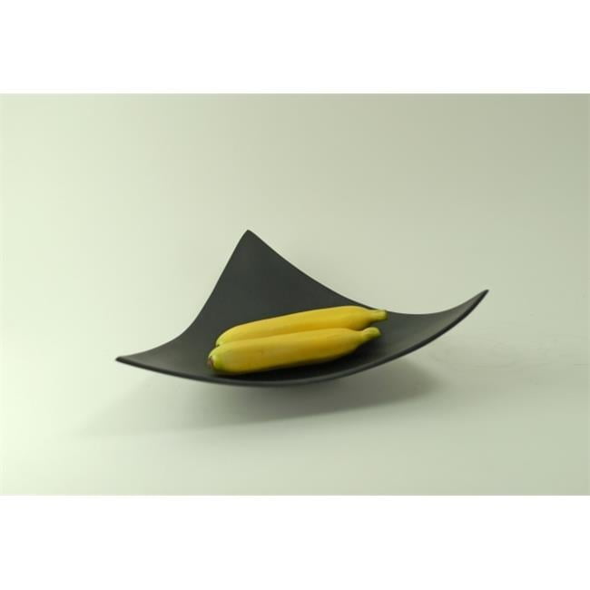 Modern Day Accents Modern Trigon Tray With Black Enamel Finish 3274