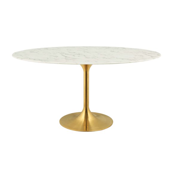 Modern Deco Contemporary Urban Design Kitchen Dining Room Dining Table, Metal Steel Artificial Marble, Gold White