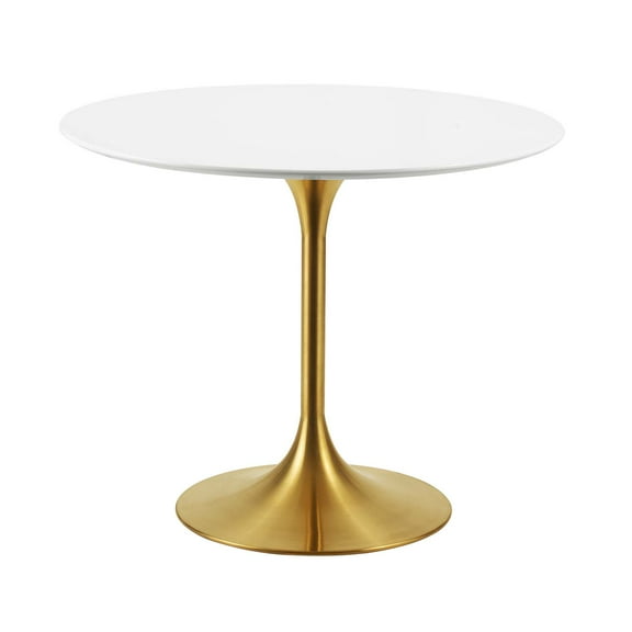 Modern Deco Contemporary Urban Design Kitchen Dining Room Dining Table, Metal Steel Wood, Gold White