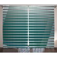 thumbnail image 1 of Ambesonne Digital Curtains 2 Panel Set, Graphic Striped Media, 108" x 84", Grey Jade Green, 1 of 3