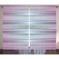 thumbnail image 1 of Ambesonne Geometric Curtains 2 Panel Set, Zig Zag, 108" x 84", Pale Pink Blue, 1 of 3