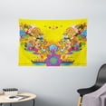 thumbnail image 1 of Modern Decor Tapestry, Fan Cooler Logo Fresh Air Propeller Summer Warm Artful Illustration, Wall Hanging for Bedroom Living Room Dorm Decor, 60W X 40L Inches, Violet and Baby Blue, by Ambesonne, 1 of 2
