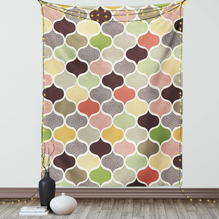 Modern Decor Tapestry Seamless Oriental Geometric Morrocan Doodle
