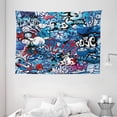 thumbnail image 1 of Modern Decor Tapestry, Teenager Style Image Wall Street Graffiti Graphic Colorful Design Artwork, Wall Hanging for Bedroom Living Room Dorm Decor, 80W X 60L Inches, Multicolor, by Ambesonne, 1 of 2