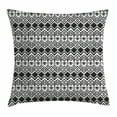 thumbnail image 1 of Modern Decor Throw Pillow Cushion Cover, Geometric Design with Modern Hippie Zig Zags Triangles Squares Art Print, Decorative Square Accent Pillow Case, 18 X 18 Inches, Black and White, by Ambesonne, 1 of 2