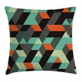 thumbnail image 1 of Modern Decor Throw Pillow Cushion Cover, Geometric Print with Squares Triangles And Shadows Zig Zag Decorative Image, Decorative Square Accent Pillow Case, 16 X 16 Inches, Multicolor, by Ambesonne, 1 of 2