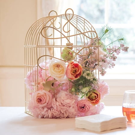Modern Decorative Birdcage With Birds In Flight - Ivory