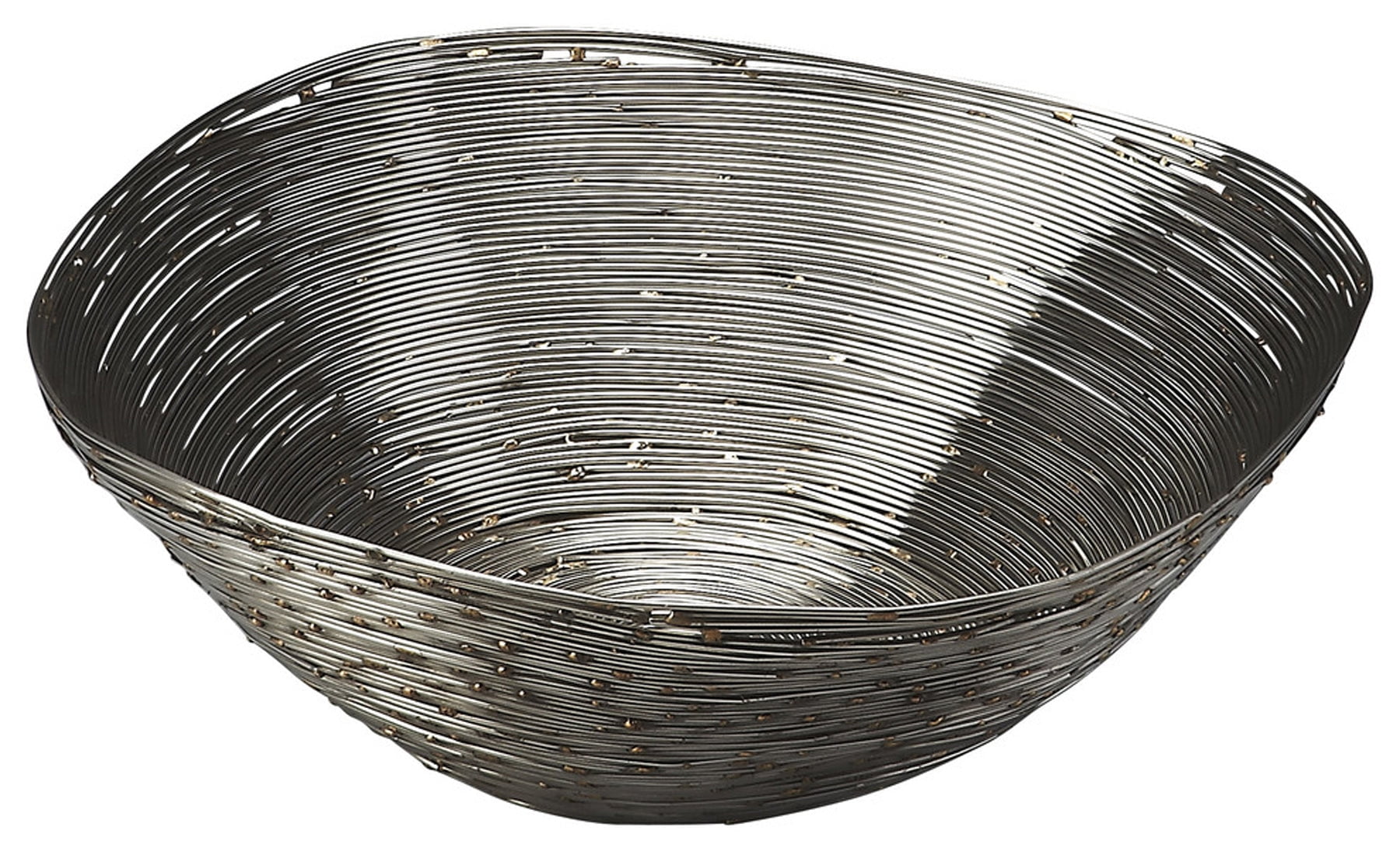 Handcrafted Silver Stainless Steel Decorative Bowl
