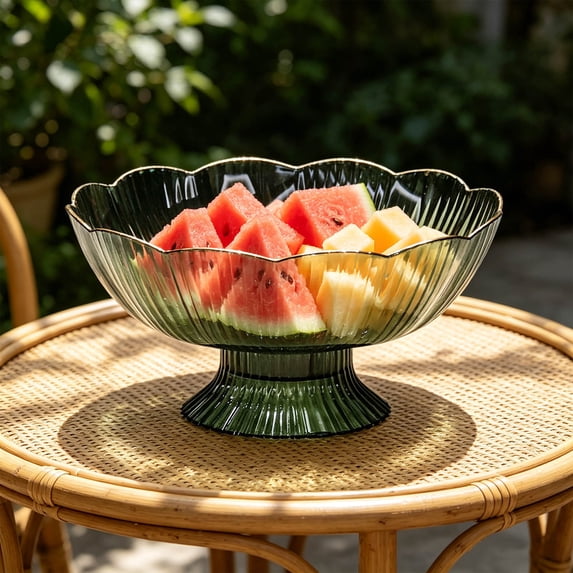 Modern Decorative Fruit Drainage Basket, Tiered Candy Serving Tray for Tabletop Organization, Stylish Snack and Dried Nut Platter for Home Use, SouMaox
