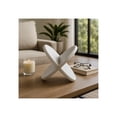 thumbnail image 1 of Modern Decorative Marble X-Form Shape Object Sculpture - Stylish Ornaments Home Decor and Coffee Table - Elegant Shelf, Bedroom, Office Accent, Bathroom, and Living Room Decor - 8", White, 1 of 10