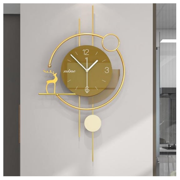 Modern Decorative Wall Clock with Silent Movement Metal Creative Large Wall Clock for Living Room, Office, and Kitchen