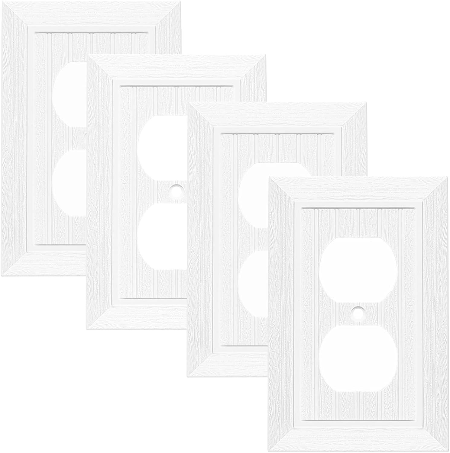 Modern Decorative Wall Plate Retro Wood Grain design Switch Cover