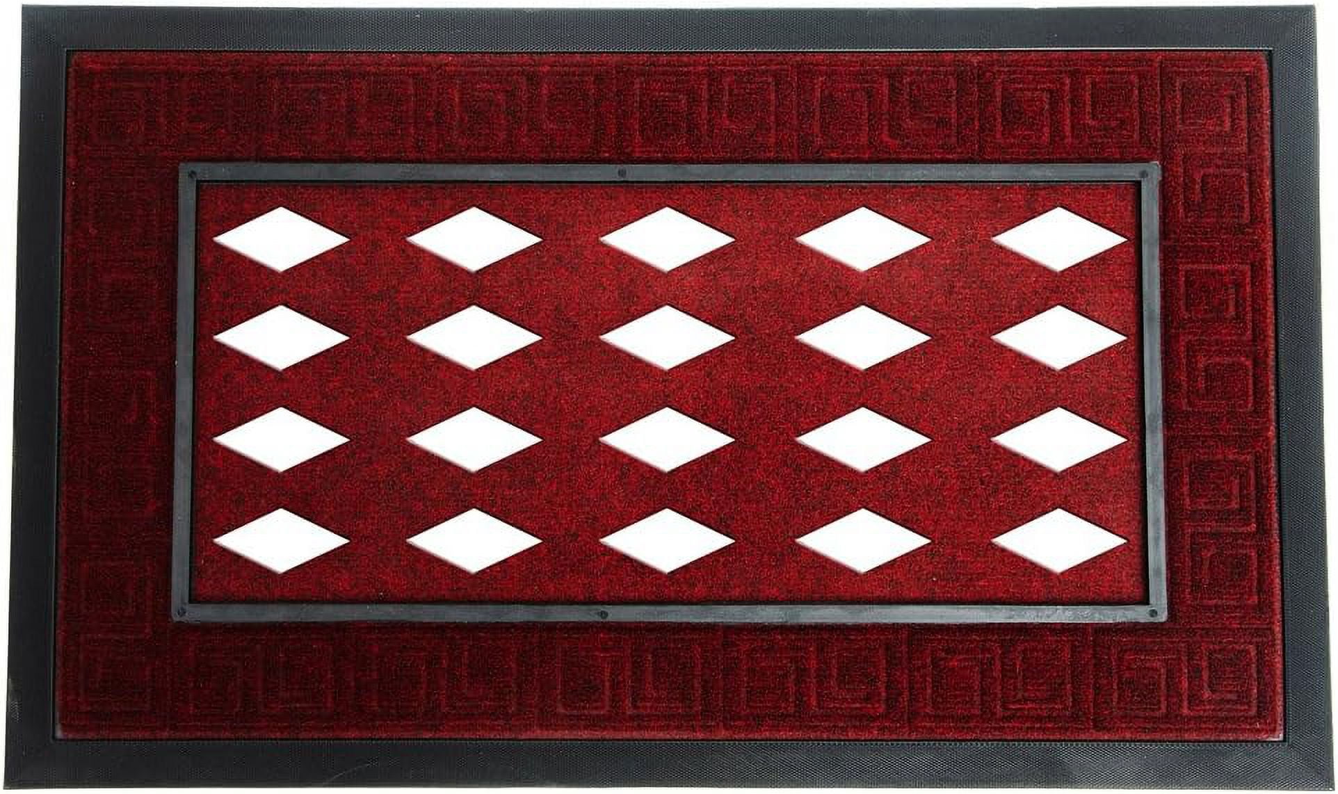 Modern Deep Burgundy Greek Key Sassafras Switch Mat Surround Base Tray
