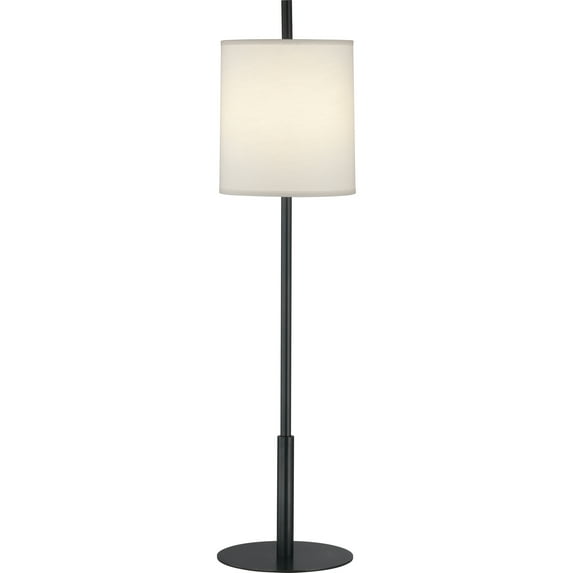 Modern Deep Patina Bronze Table Lamp with Fondine Fabric Shade | Sleek Geometric Design | E12 Socket | 32.5 Height | Perfect for Home Decor