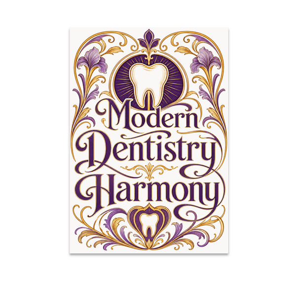 Modern Dentistry Harmony Art Nouveau Tooth Poster - Dental Enthusiast - 13x19 Poster Print