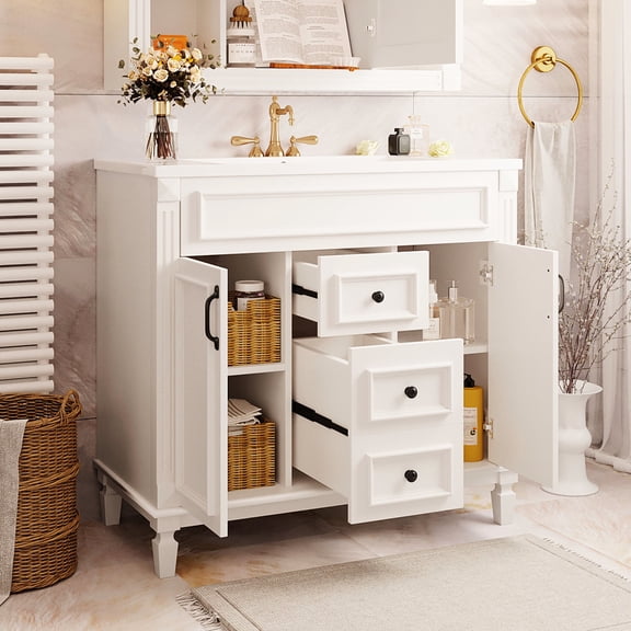 Modern Design - Ample Space for Supplies - Bathroom Usage - Keep Necessities from Dust