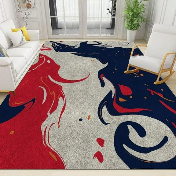 Modern Design Area Rug, Personalized Prints Living Room Rugs Rugs Soft Non-Slip Non-Shedding Washable Home Decor Carpet For Dining, Home Decor Office Playroom 5 x 7ft