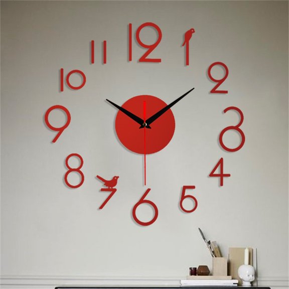 Modern Design Large Wall Clock 3D DIY Quartz Clocks Fashion Watches Acrylic Mirror Stickers Living Room Home Decor Horloge