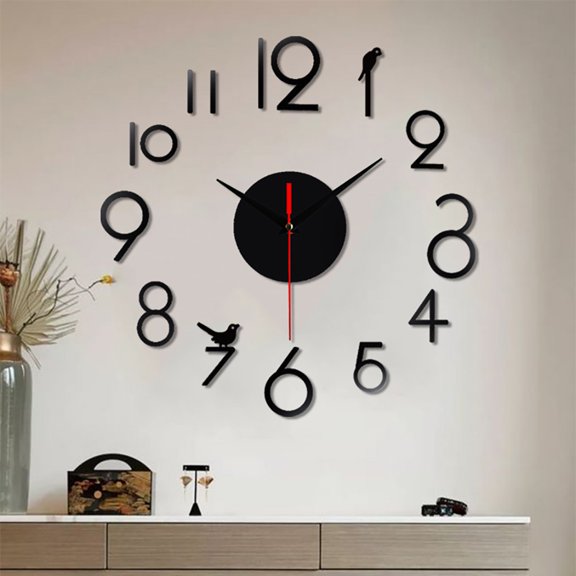Modern Design Large Wall Clock 3D DIY Quartz Clocks Fashion Watches Acrylic Mirror Stickers Living Room Home Decor Horloge
