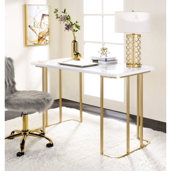 Modern Design - Metal and Composite Wood Writing Desk for Trendy Spaces