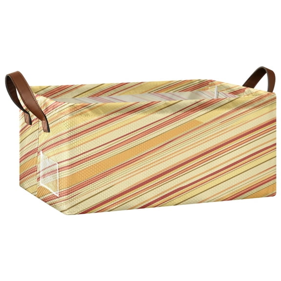 Modern Design Open Home Storage Bins Foldable Metal Frame Shelf Baskets 16.9x11.4x7.7in Water-Resistant