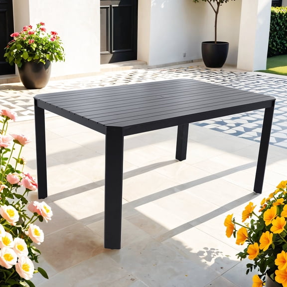 Modern Design Outdoor Aluminum Table / For Relaxing or Gathering / Combine Style and Function