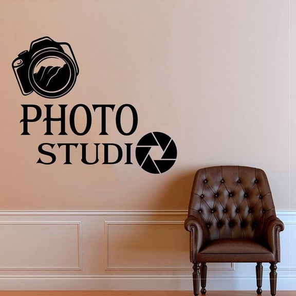 Modern Design Photo Studio Camera Art Wall Decals Home Decor Vinyl Stickers Interior Decoration Room Removable Mural Window 50x42cm