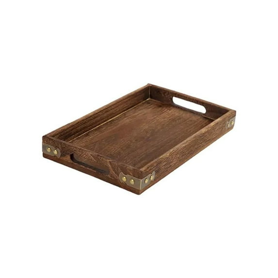 Modern Design Solid Wood Serving Tray Set For Tea Table And Coasters. Medium
