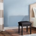 thumbnail image 1 of Modern Design Solid Wood Stool, PU Leather Material, Square Stool Suitable for Bedroom Living Room Entrance， 264lbs Load -black, 1 of 5
