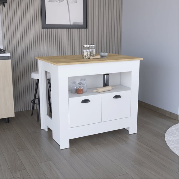 Modern Design - Two Cabinet Doors for Storage - Kitchen Environment - Suitable for Decor