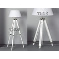 thumbnail image 1 of Modern Design White Wooden Tripod Floor Lamp Without Shade for Office & Home Decor, 1 of 2