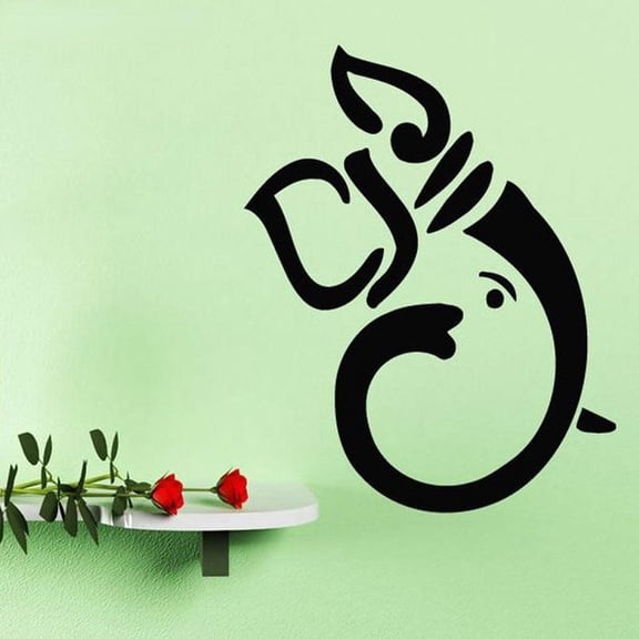 Modern Design Yoga Elephant Wall Sticker Vinyl Art Home Decor Room Removable Mural Ornament Indian Buddha Decals 57x72cm