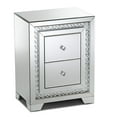 thumbnail image 1 of Modern Designs Mirrored Three Drawer Nightstand, 1 of 5