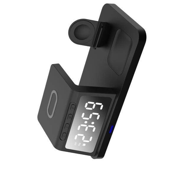 Modern Desk Accessory 15W Fast Charging Alarm Clock for Smartphones Accessories