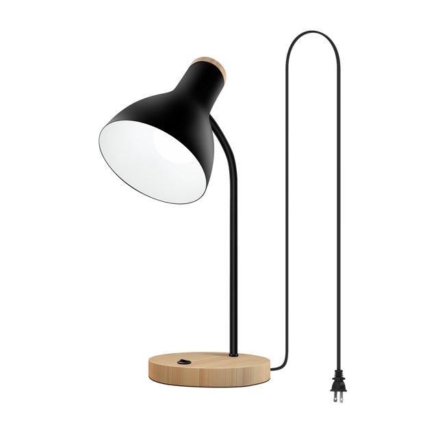 Modern Desk Lamp Wood Base Bedside Table Lamp EyeCaring Reading Task