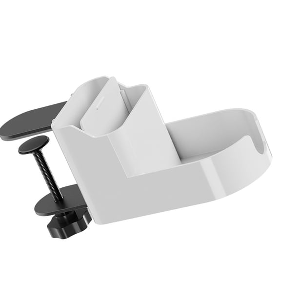 Modern Desktop Storage Tray Combines Phone Dock And Drink Holder Carbon Steel Frame Desktop Beverage Organiser