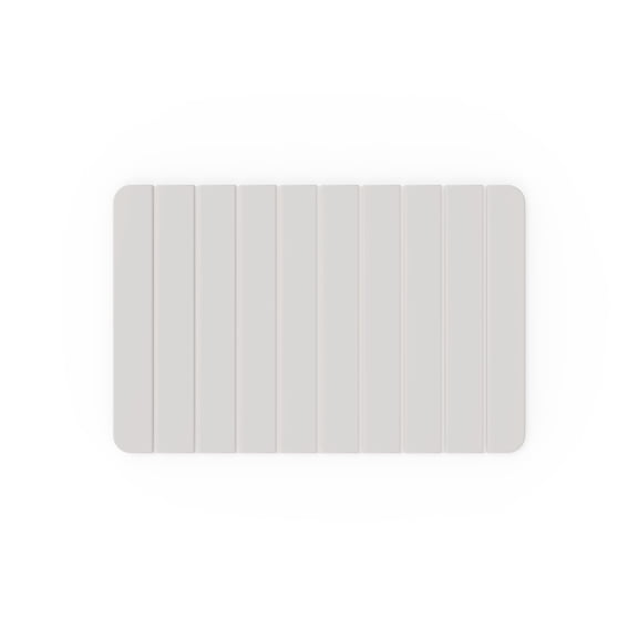 Modern Diatomite Quick-Dry Stone Medium 24x15" Bathroom Mat in Natural White