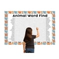 thumbnail image 1 of Animal Word Search Game, Crossword Puzzle, Word Find Poster, Gathering Activity, Multiple Sizes, 1 of 4