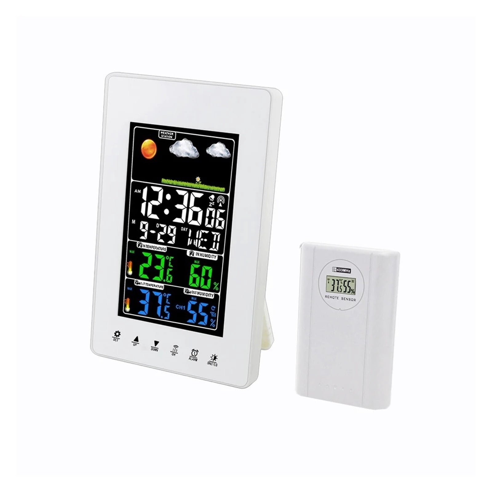 Modern Digital Thermometer & Humidity Monitor, Elegant Home Climate Gauge