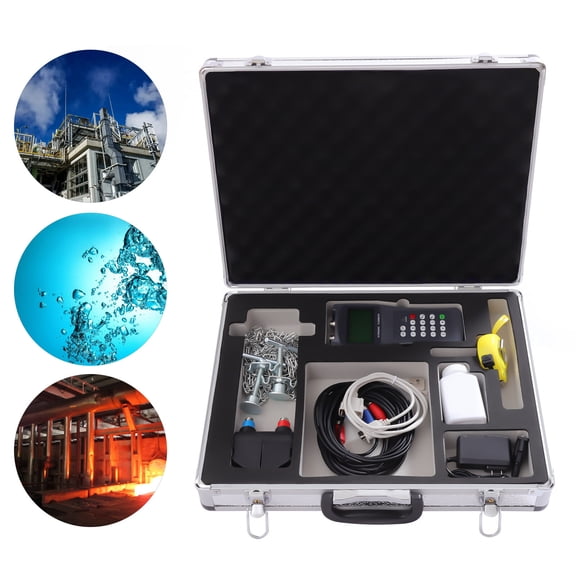 Modern Digital Ultrasonic Liquid Flowmeter Handheld Flow Meter TDS-100H DN50-700 M2 Black Silver