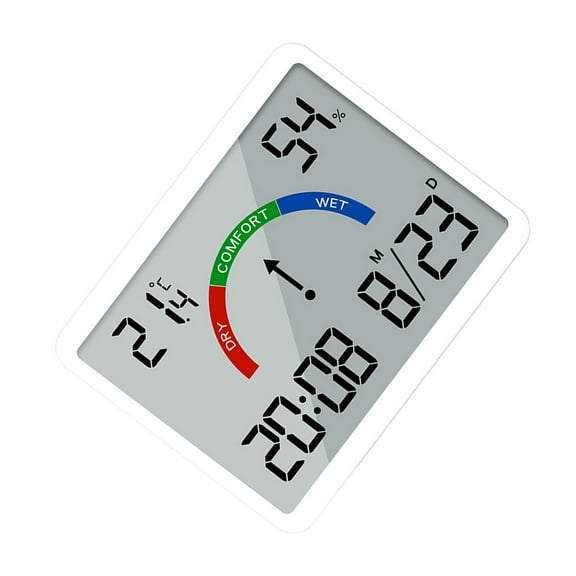Modern Digital Wall Clock Date & Temperature Designs Great for Fridge Mounting Home Decor and Gift for