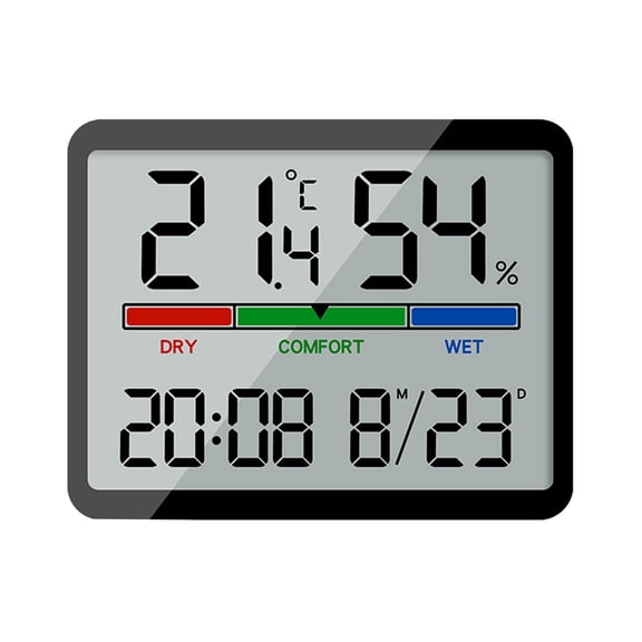 Modern Digital Wall Clock Date & Temperature Magnetic Designs Great for Fridge Mounting Home Decor and Gift for Friends