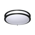 thumbnail image 1 of Modern Dimmable 15" LED Ceiling Light, Adjustable 5 Color Temperature, Energy-Efficient Fixture, Matte Black Metal Frame, 2700K/3000K/3500K/4000K/5000K, For Bedrooms, Kitchens, Living Rooms, Offices, 1 of 10