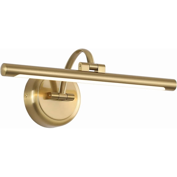 Modern Dimmable Picture Lights for Wall 15.75 Inch Hard-Wired LED Picture Frame Lights for Paintings Gallery Light with Adjustable Swing Arm Display Lights For Artwork, 7W, 2700K, Warm White - Brass