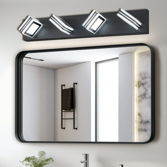Modern Dimmable Vanity Lights for Bathroom LED 3 Light Bathroom Lights Over Mirror Chrome Bath Wall Lighting On-Site